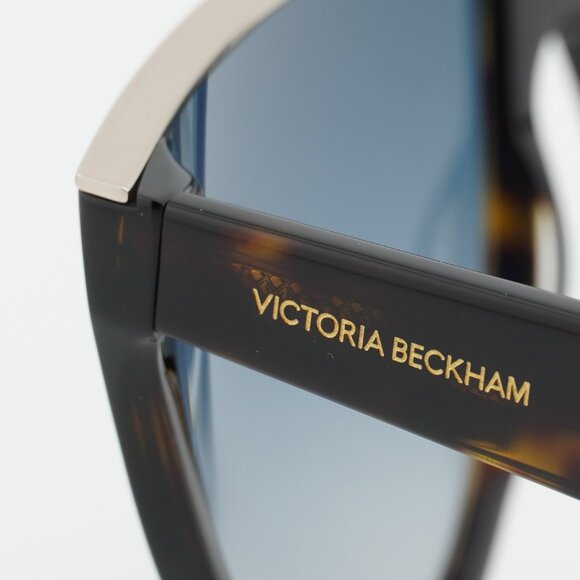 Victoria Beckham VB682S 234 Sunglasses Havana Aviator Frame, Blue Lenses main image 5